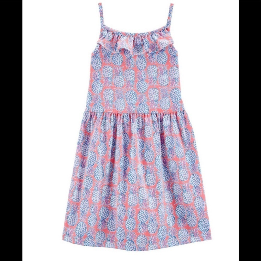Carter’s Girl’s Pineapple Jersey Dress Sz. 7 NWT